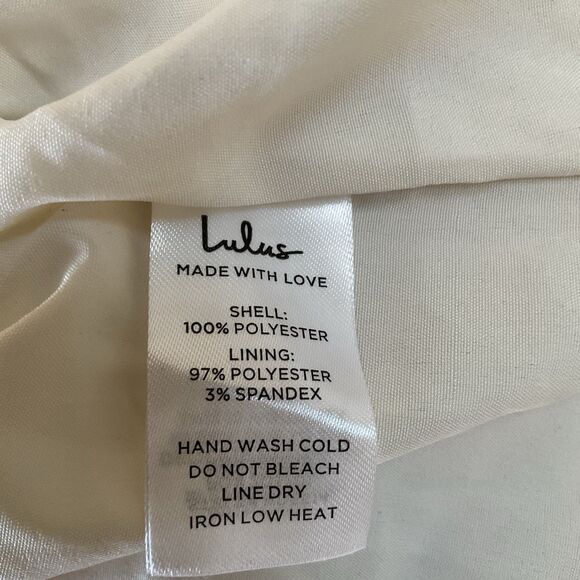 Lulus Deluca Dress Women's XS Cream Floral Maxi Ruffled Sleeveless NWOT - Picture 13 of 14